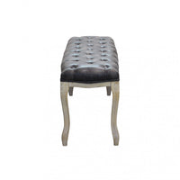 Panca Misty in Ecopelle Vintage Grigio 110x36x47 h cm in Legno Tortora