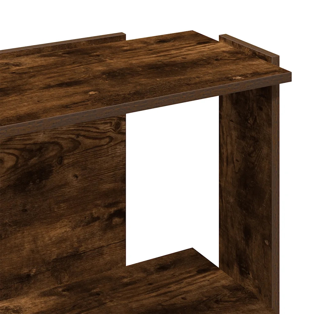 Libreria a 3 Ripiani Rovere Fumo 60x30x80 cm Legno Multistrato 860260