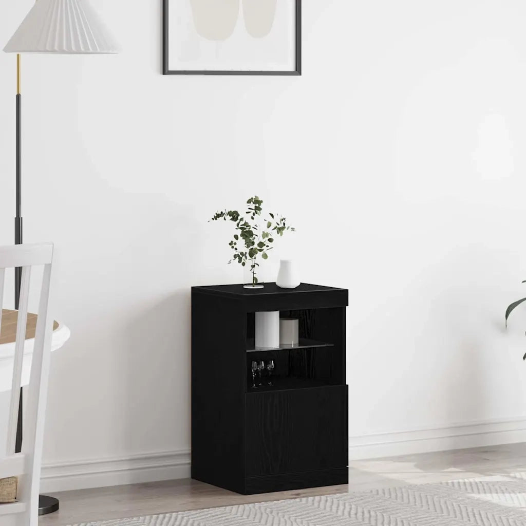Credenza-Buffet-Armadio da cucina Rovere nero 41 x 37 x 67 cm Legno multistrato 776494