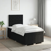 Letto box spring con materasso Nero 120 x 190 cm Tessuto 3454101