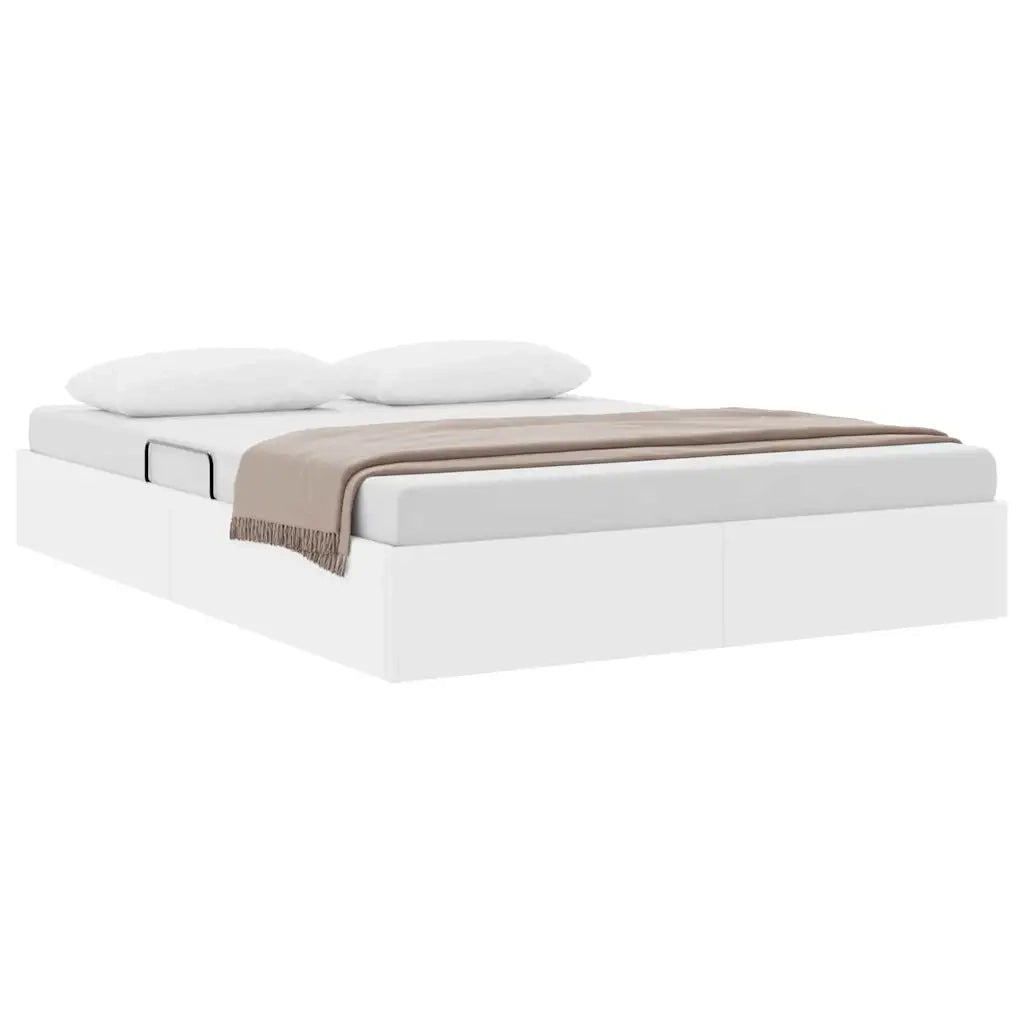 Letto con Contenitore Bianco Puro 137 x 190 cm Similpelle 3369973