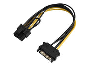 Cavo Adattatore Alimentazione PCI-e SATA da 15 pin maschio a femmina 8 e 6 pin per schede video - Molex