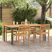 Tavolo da giardino  180x90x75 cm in legno massello di acacia e metallo