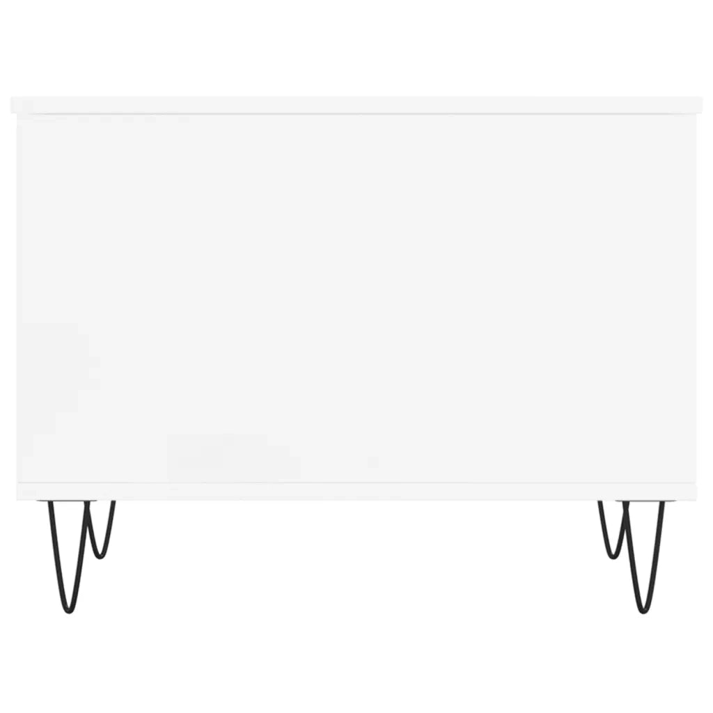 Tavolino da Salotto Bianco 60x44,5x45 cm in Legno Multistrato 830948