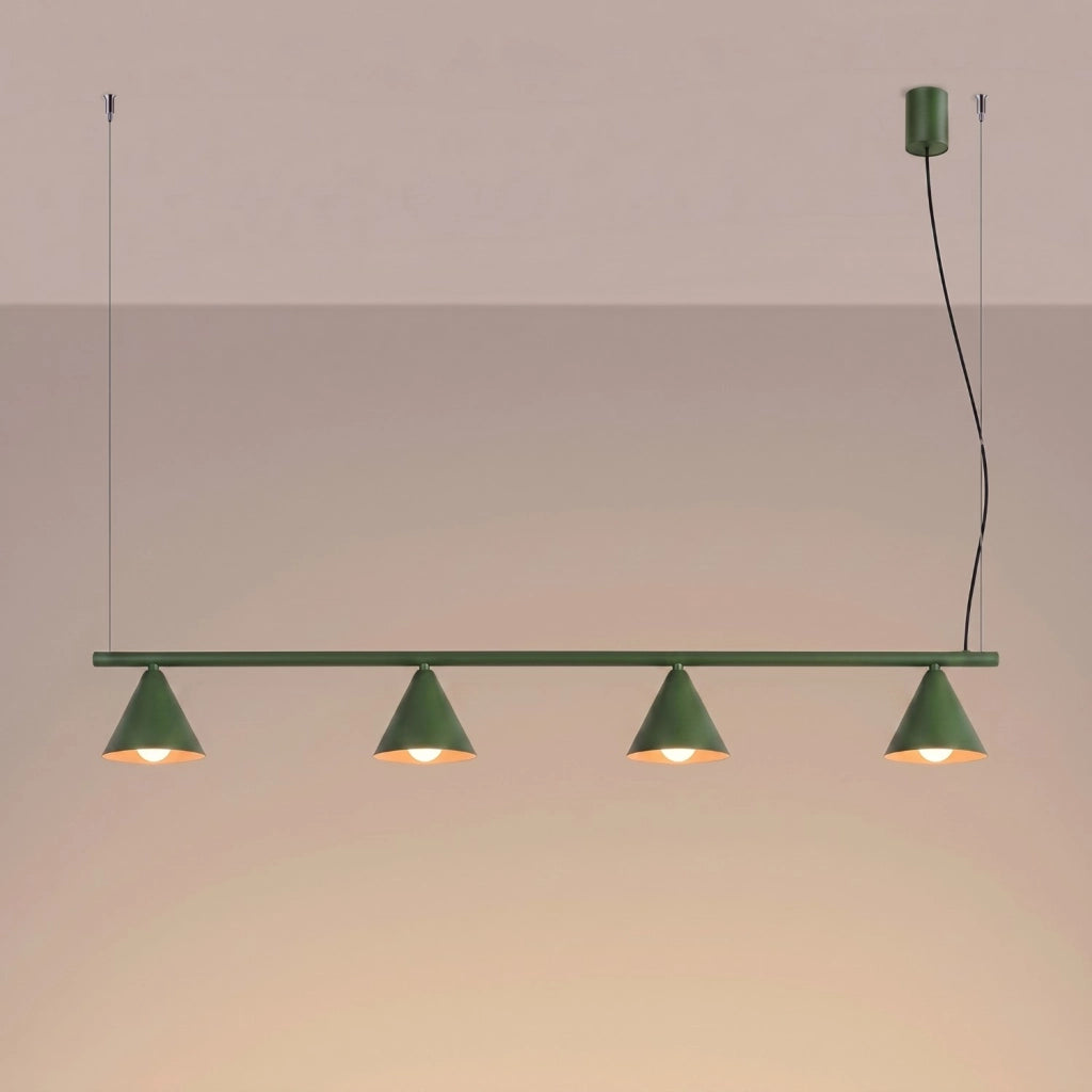 Lampadario NOX 4L verde oliva