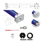 MOTORE PER TENDE DA SOLE 150 KG 80 NM CON MANOVRA 78MM SI ADATTA A SCHELLENBERG