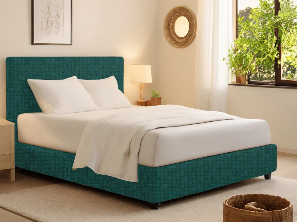 Rugby, Letto Singolo Sfoderabile Made in Italy, Verde Petrolio