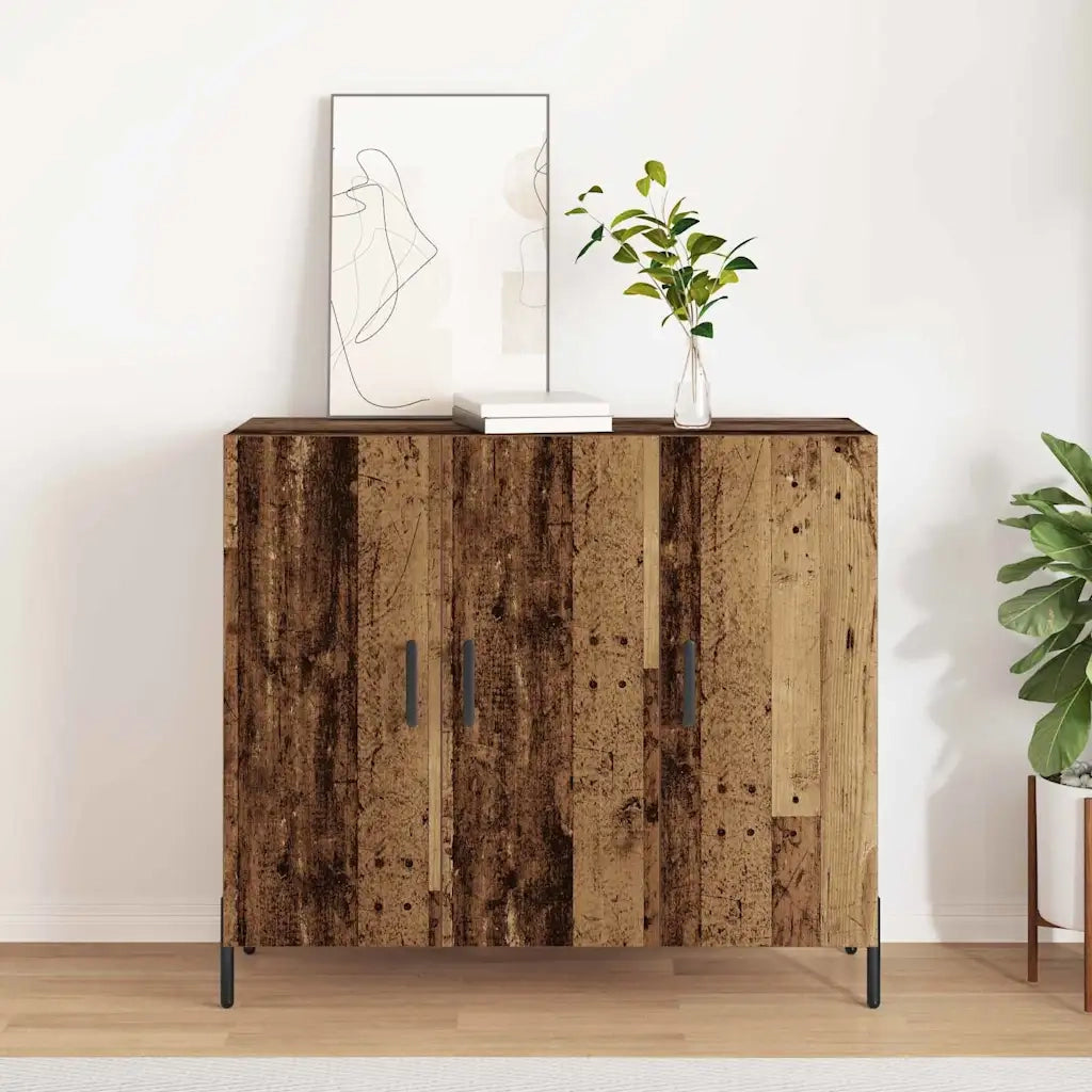 Credenza | Madia | Buffet da pranzo | Armadio da pranzo Legno vecchio 90 x 34 x 80 cm Legno multistrato