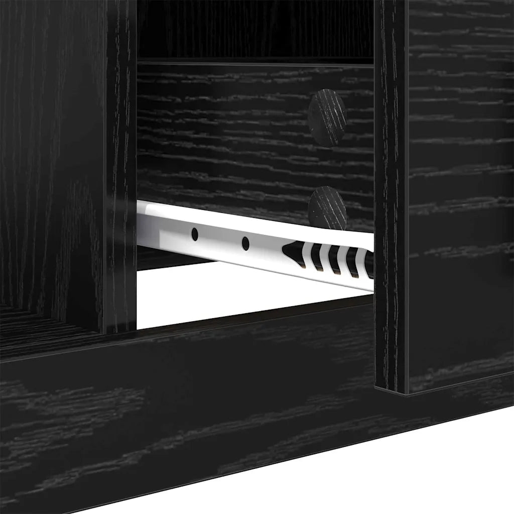 Tavolino da salotto con cassetto Rovere Nero 90 x 50 x 35 cm 881363