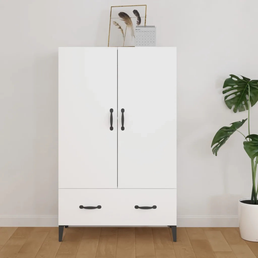 Credenza-Buffet-Armadio da cucina Bianca 70x31x115 cm in Legno Ingegnerizzato 633562