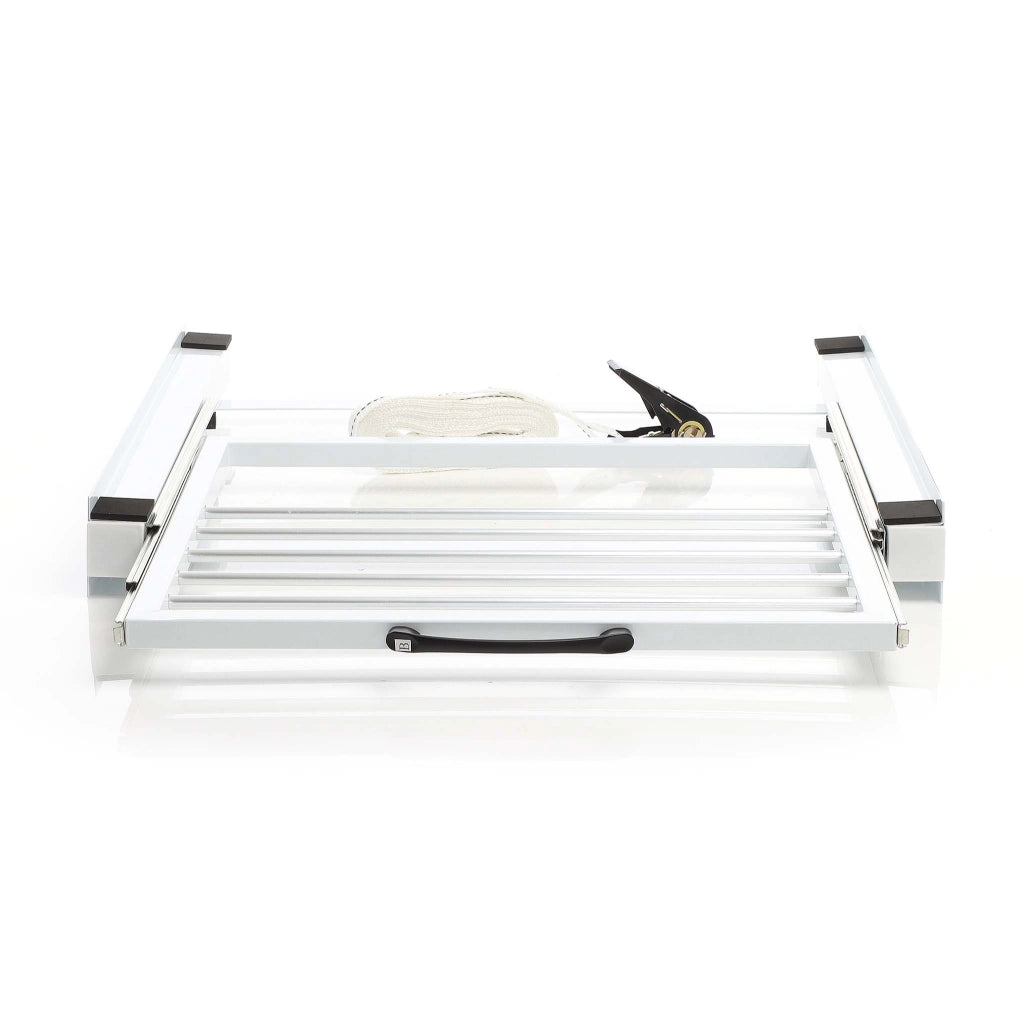 Kit sovrapposizione lavatrice asciugatrice max 150 kg con ripiano a barre estraibile
