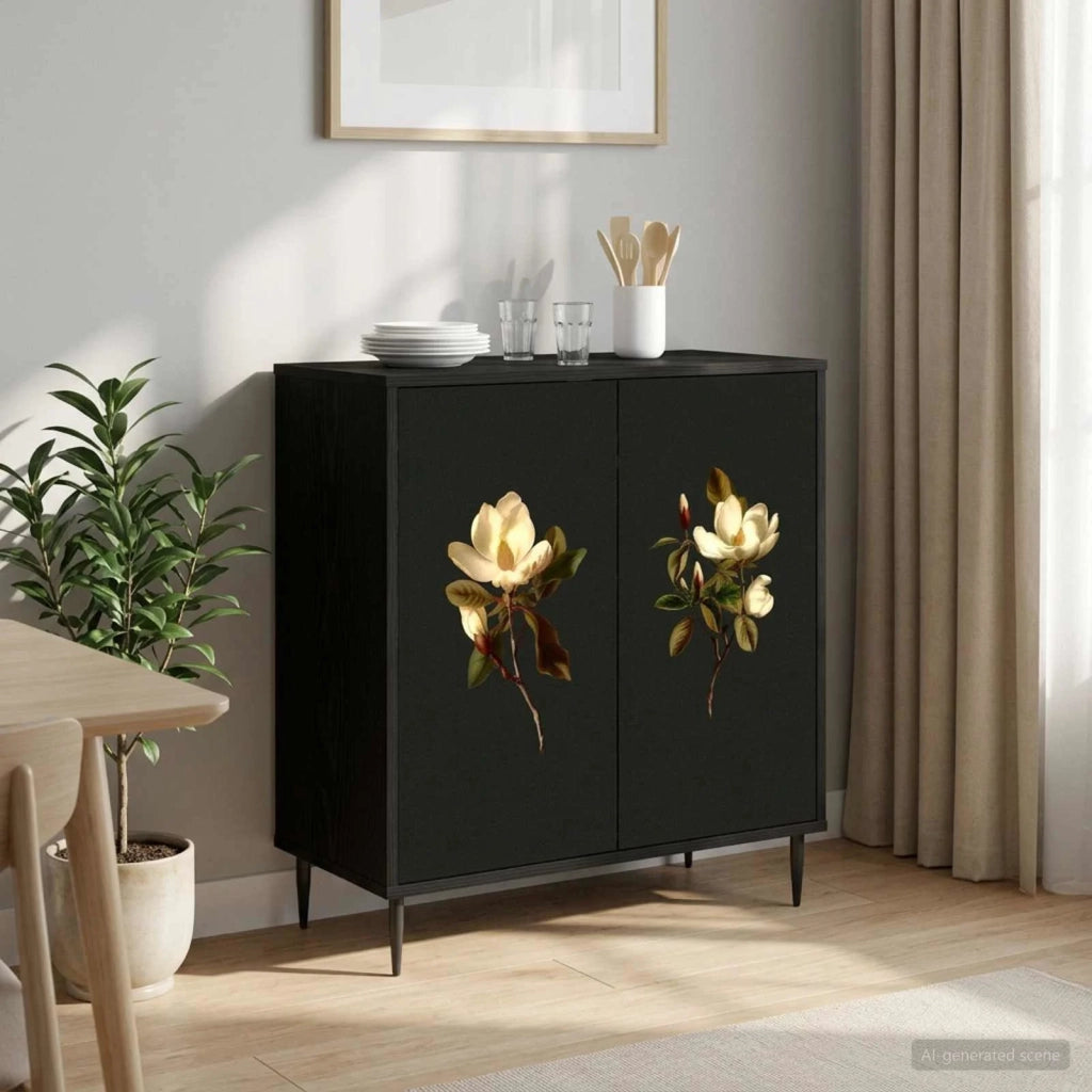 Credenza BREMEN Rovere Nero 69 x 33 x 76 cm 8006947