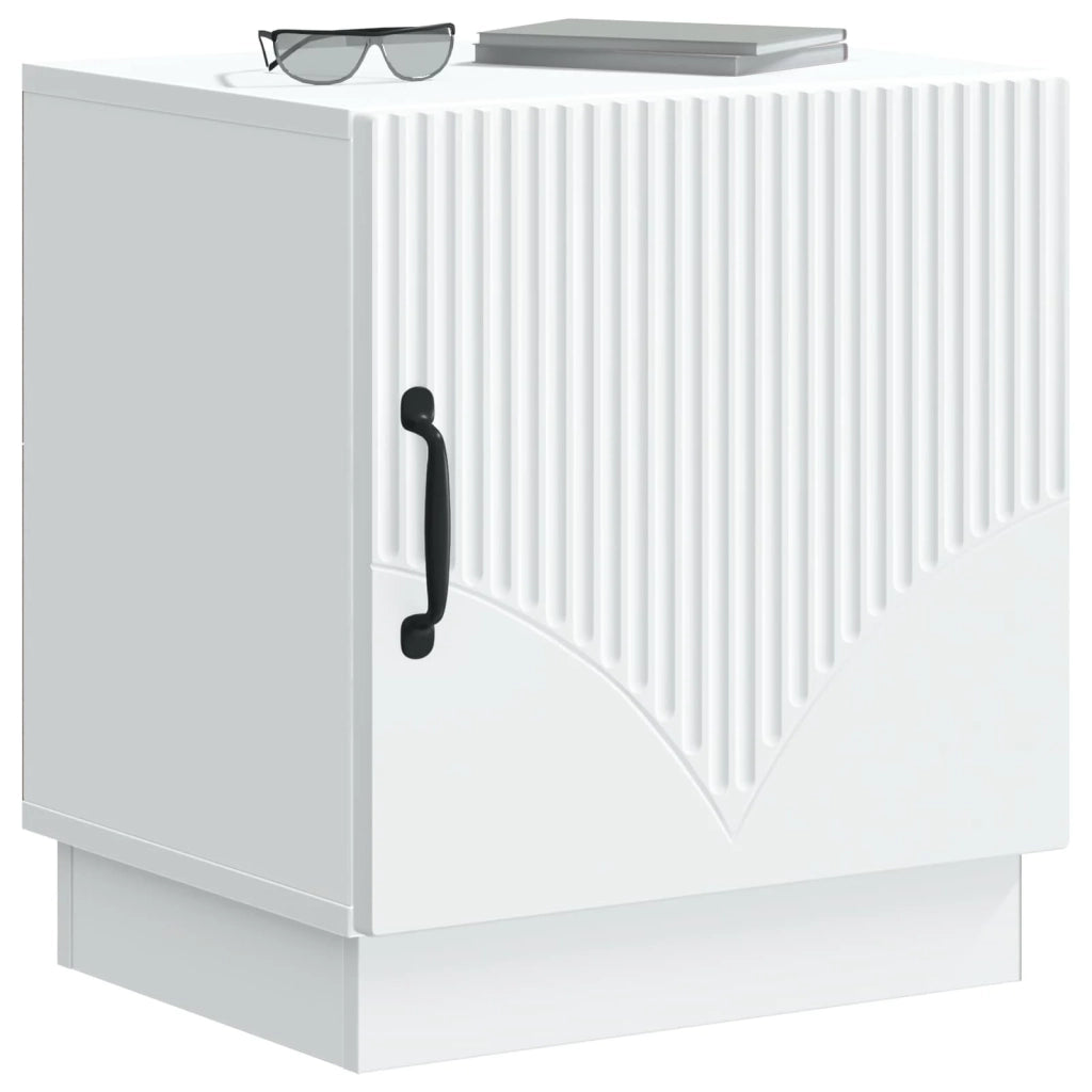Comodino Bianco 43 x 34,5 x 47 cm Legno ingegnerizzato 895255