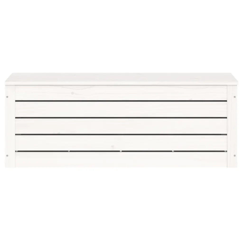 Contenitore Portaoggetti Bianco 89x36,5x33cm Massello di Pino 823620
