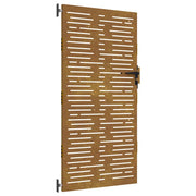 Cancello da giardino-Porta da giardino 85x200 cm Acciaio Corten Design Quadrato
