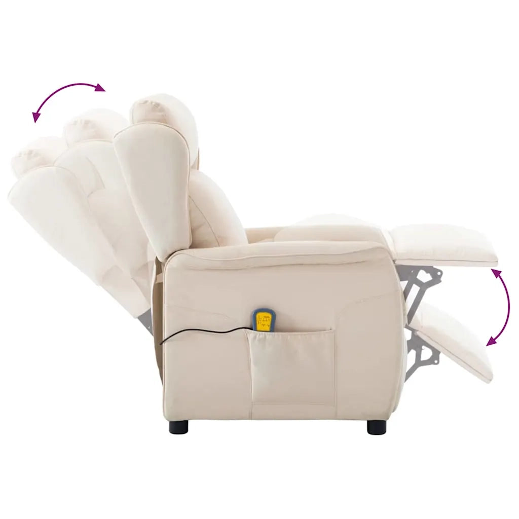 Poltrona | Sedia da massaggio Crema 93.5 x 67.5 x 101.5 cm Tessuto