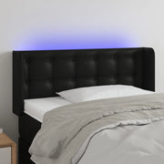 Testiera a LED-Testata con LED Nera 83x16x78/88 cm in Similpelle 630829