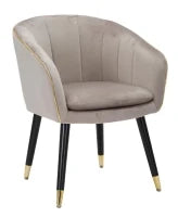 Poltrona Paris Grigia/Gold Cm 62X58X78