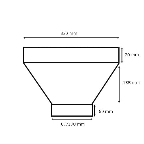 Raccoglitore monolitico in pvc per pluviali : Colore - Bianco, Diametro - 100
