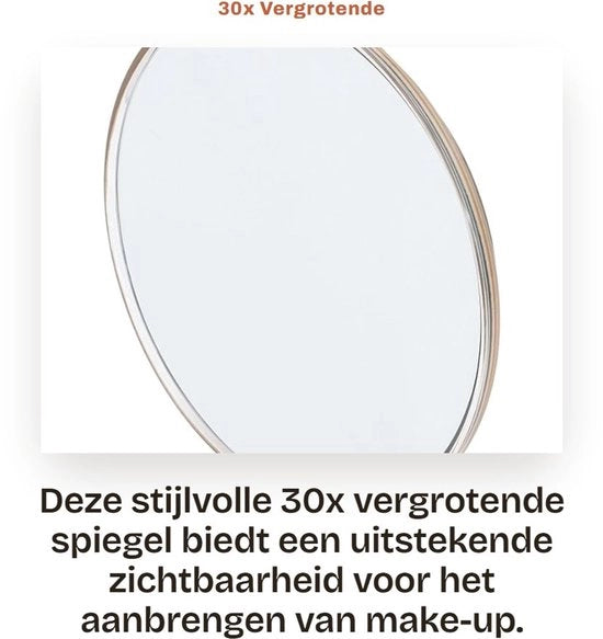 Specchio Vergogna 30x - Specchio a Sfera per Trucco - Specchio Portatile - Specchio Compattato - Specchio Leggero - Ideale per il Controllo dei Dettagli