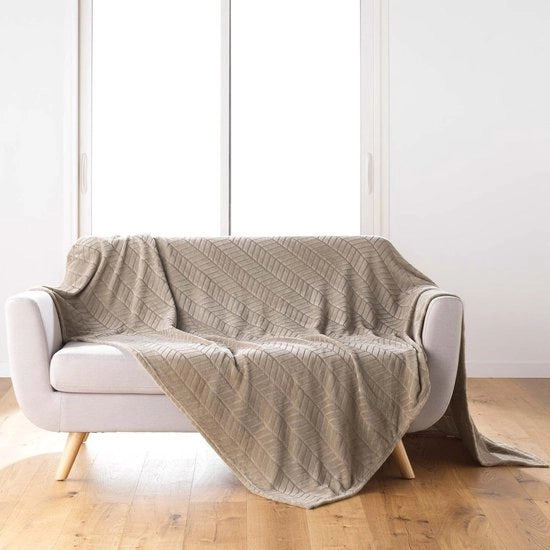 Coperta in Flanella - Calore Soffice - 1 pezzo - Taupe - 180 x 220 cm