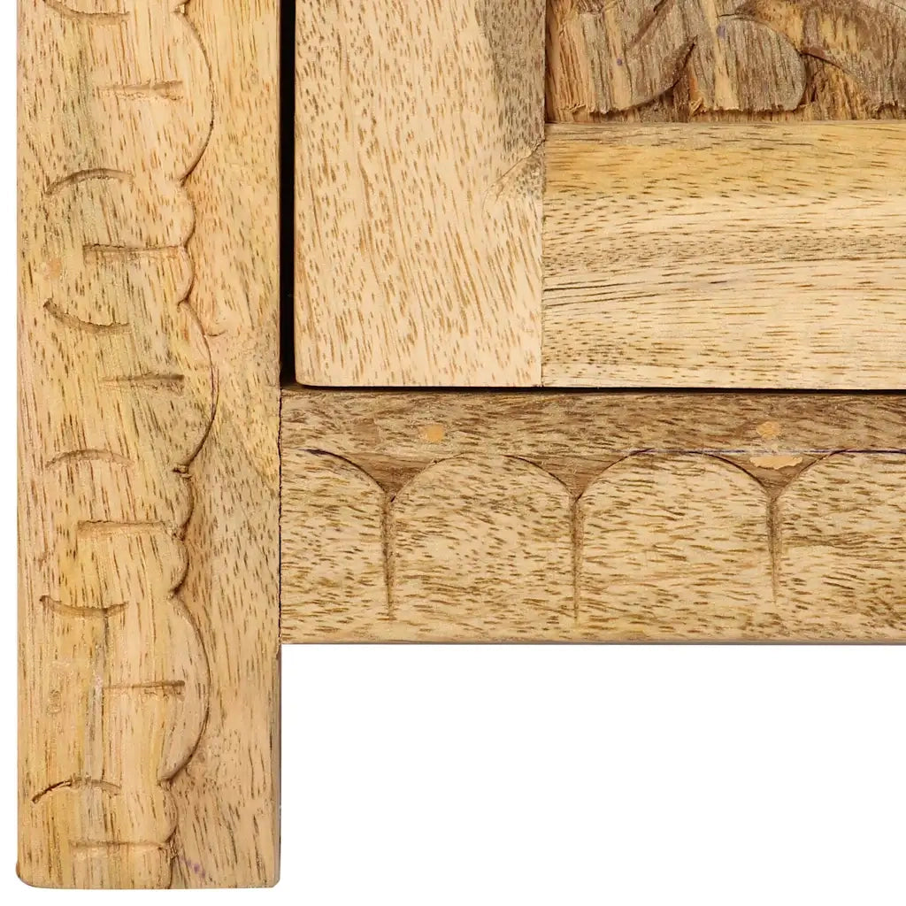 Comodino in Legno Massello di Mango 40x30x50 cm 246151