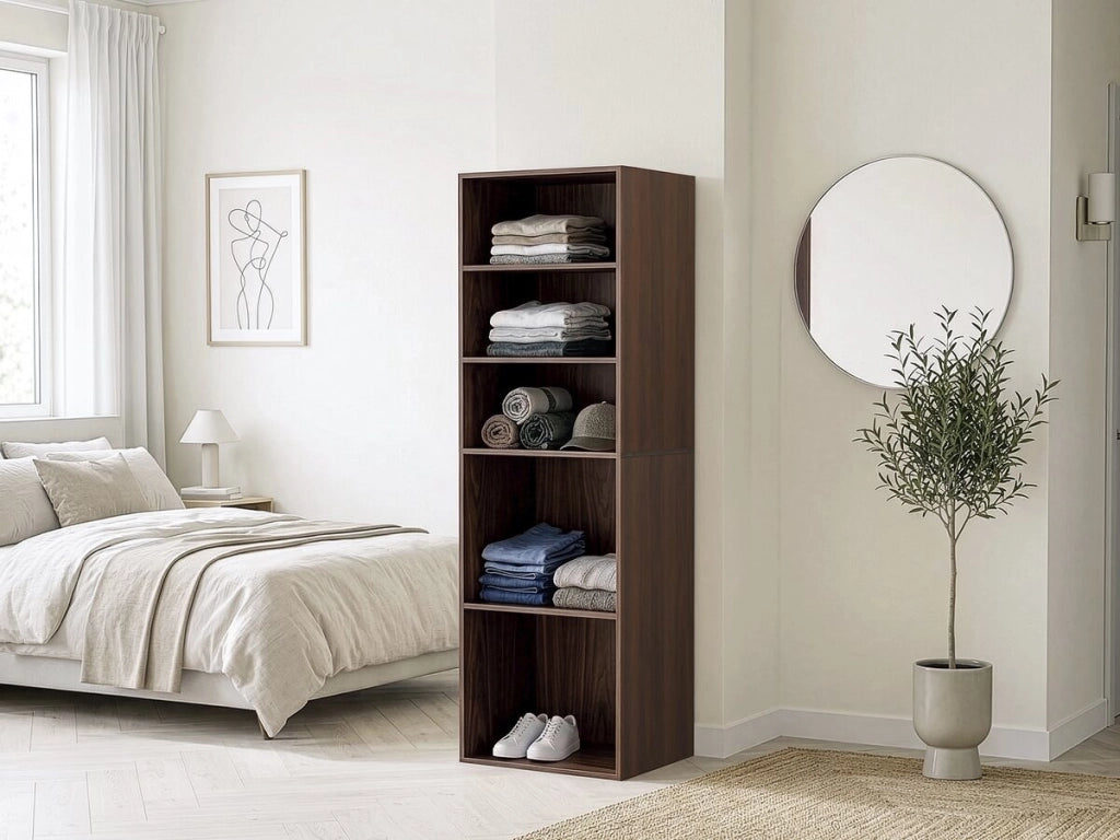 Armadio "Opéra" con 5 ripiani - 60 x 45 x 180 cm - Marrone