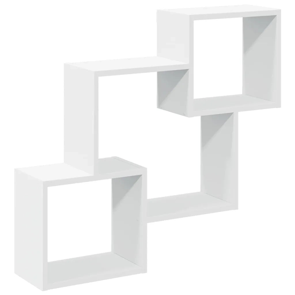 vidaXL Mobile a Parete 78x18x71 cm Bianco in Legno Multistrato