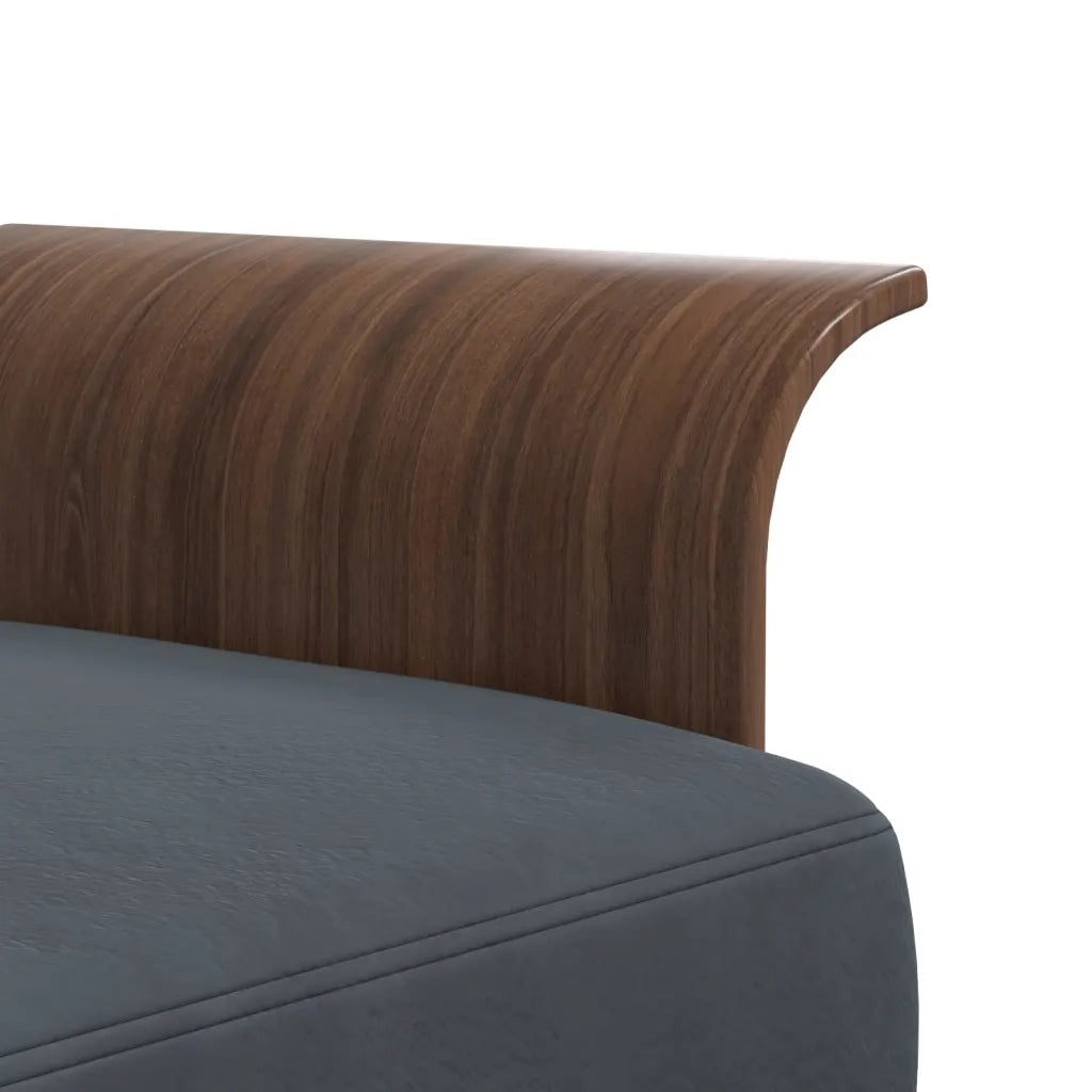Divano Letto a L Grigio Scuro 279x140x70 cm in Velluto