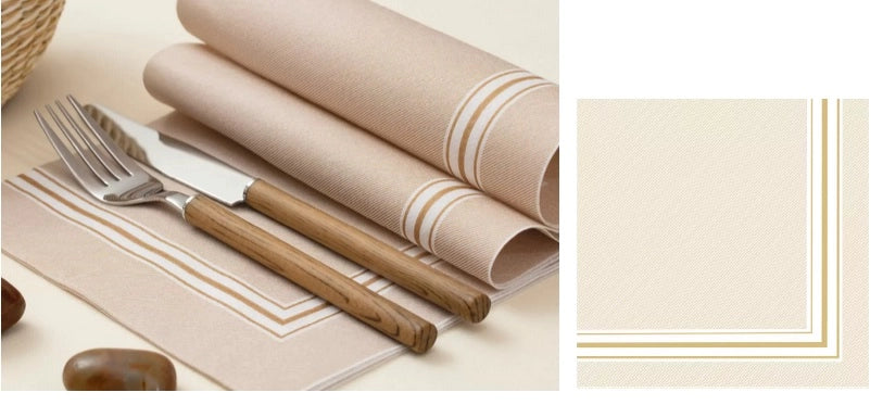 Set 50 Pezzi Tovaglioli da Tavola Carta Simil Tessuto Linen Rosso Granat 40 x 40 cm
