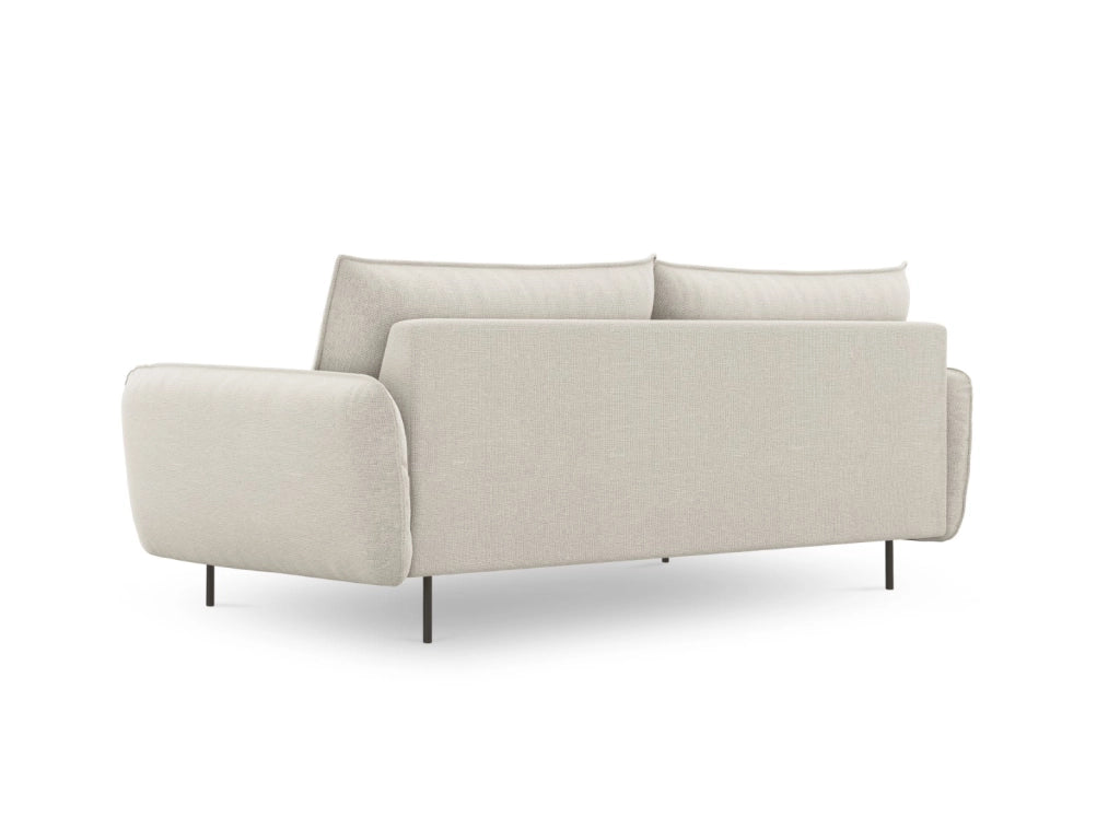 Cosmopolitan Design - Divano "Vienna" 4 posti in tessuto strutturato beige chiaro 