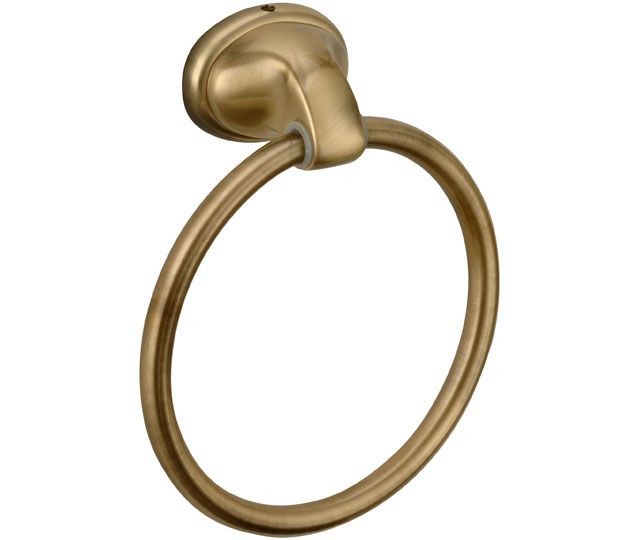 Porta salviette ad anello a muro color ottone antico serie revival