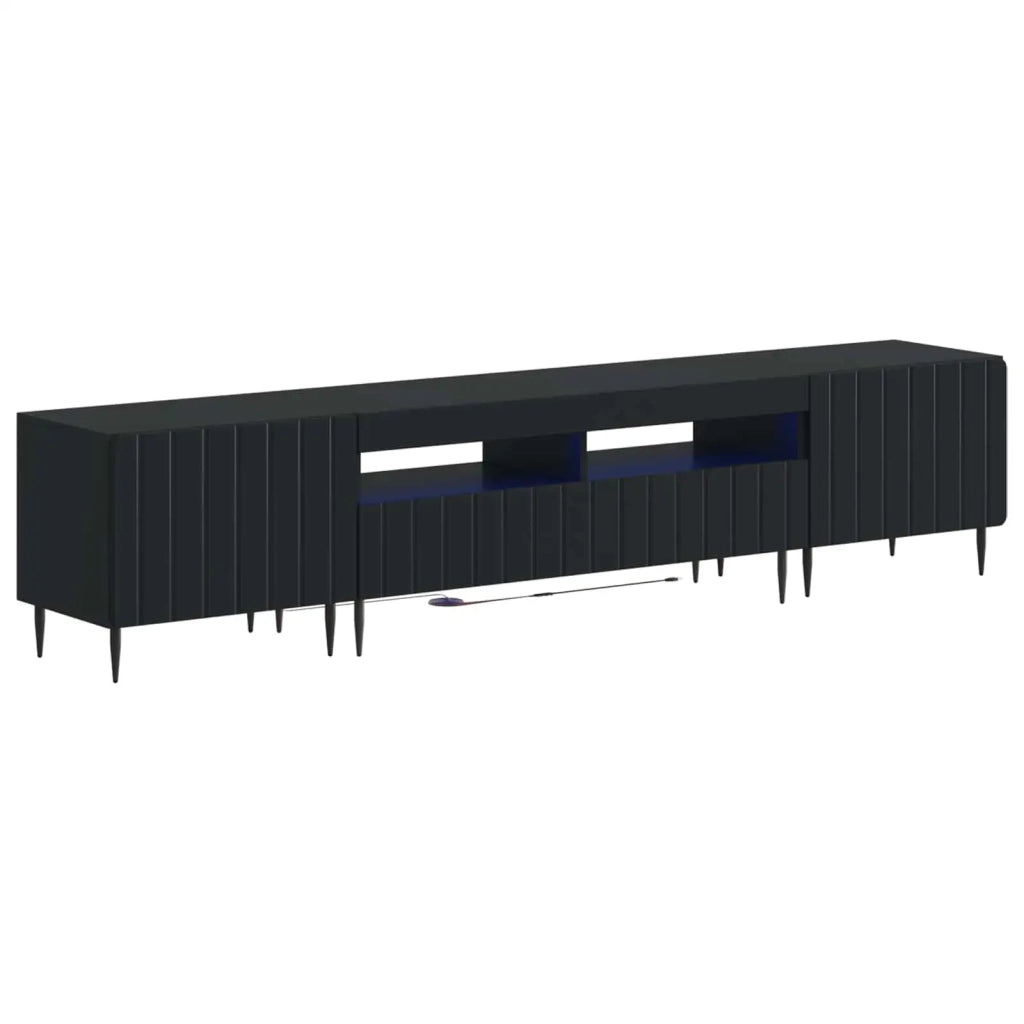 Mobile TV LED a 5 pezzi Nero Legno ingegnerizzato 3416513
