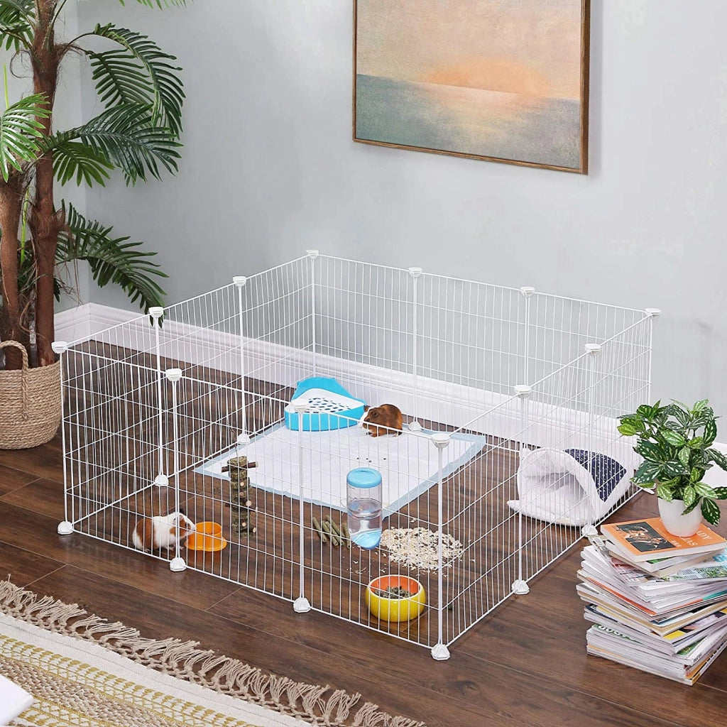 Valora Box pieghevole per piccoli animali domestici - Recinto per animali - Bianco