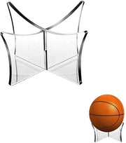 Supporto per Pallone Stabile - Standaard per Calcio - Supporto per Pallacanestro - Altopiano Multifunzionale - Nero Translucido - Supporto per Pallone in Acrilico di Alta Qualità