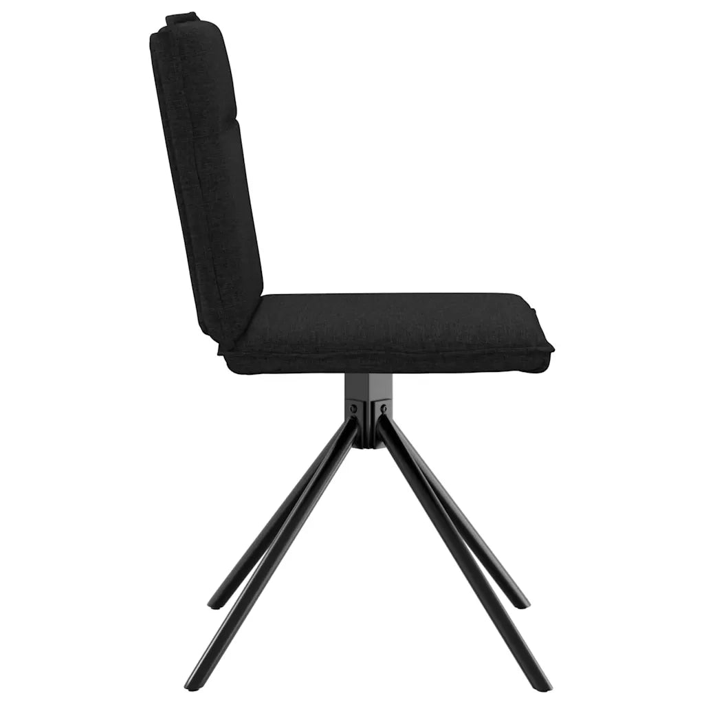 Sedie da Pranzo 2 pz Nere in Tessuto 4101234