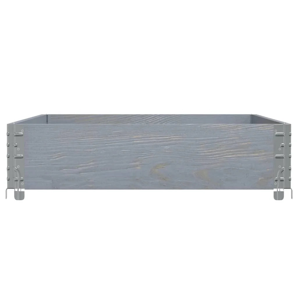 Vassoio per fioriera aiuola rialzata piante fiori terrazza giardino 120 x 80 cm legno massello di pino grigio 02_0037406
