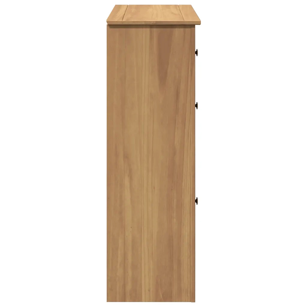 Scarpiera PANAMA 80x35x105 cm Legno Massello di Pino 4016392