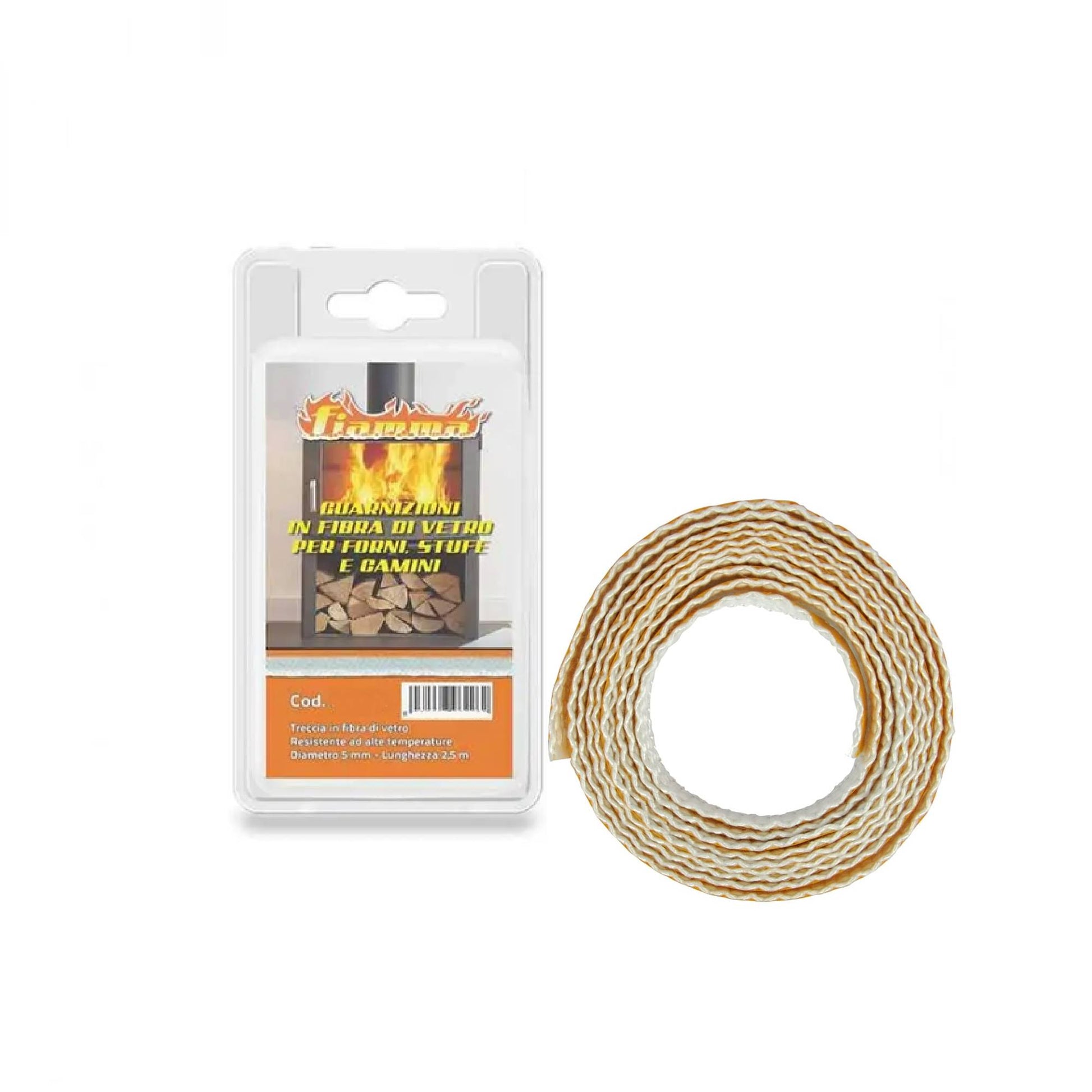 Guarnizione piatta per stufa adatta alle alte temperature mm 10 -15 x mt 2,5 MM 10