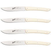 Berkel KCO4SW11SRCBL Coltello da Bistecca 4 Pezzi Lama 11 cm Acciaio Inox Manico Crema colore Crema