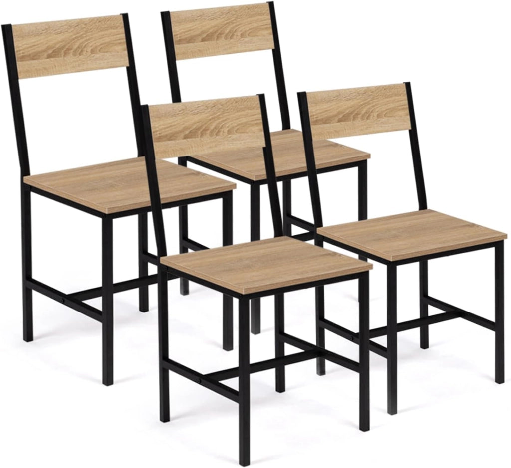 Lote de 4 sillas de cocina de diseño industrial DETROIT