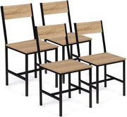 Lote de 4 sillas de cocina de diseño industrial DETROIT