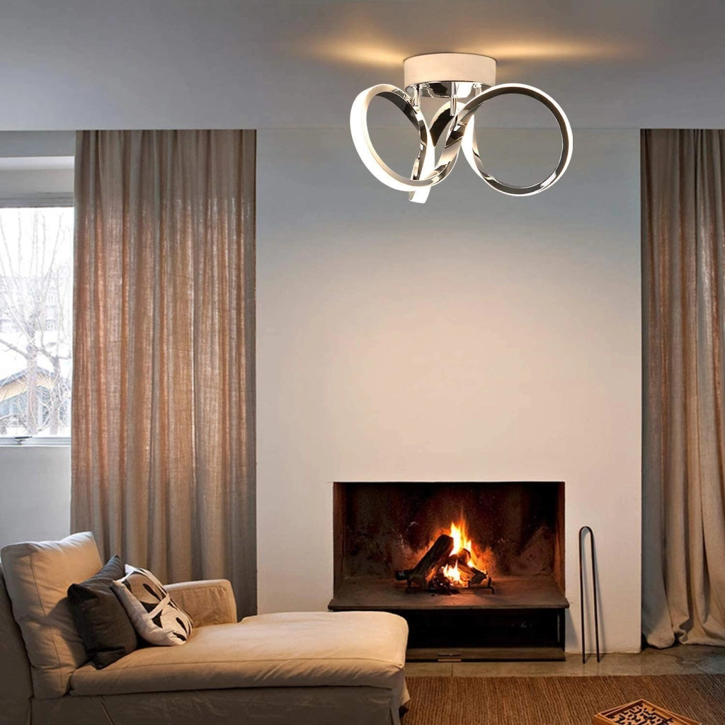 ZMH Lampada da soffitto plafoniera LED moderna 31cm alluminio per interni soggiorno camera letto