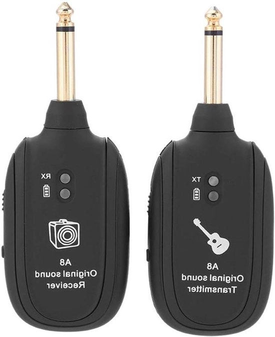 Sistema di trasmissione wireless per chitarra - Set di trasmissione audio senza fili con ricevitore-trasmettitore e USB