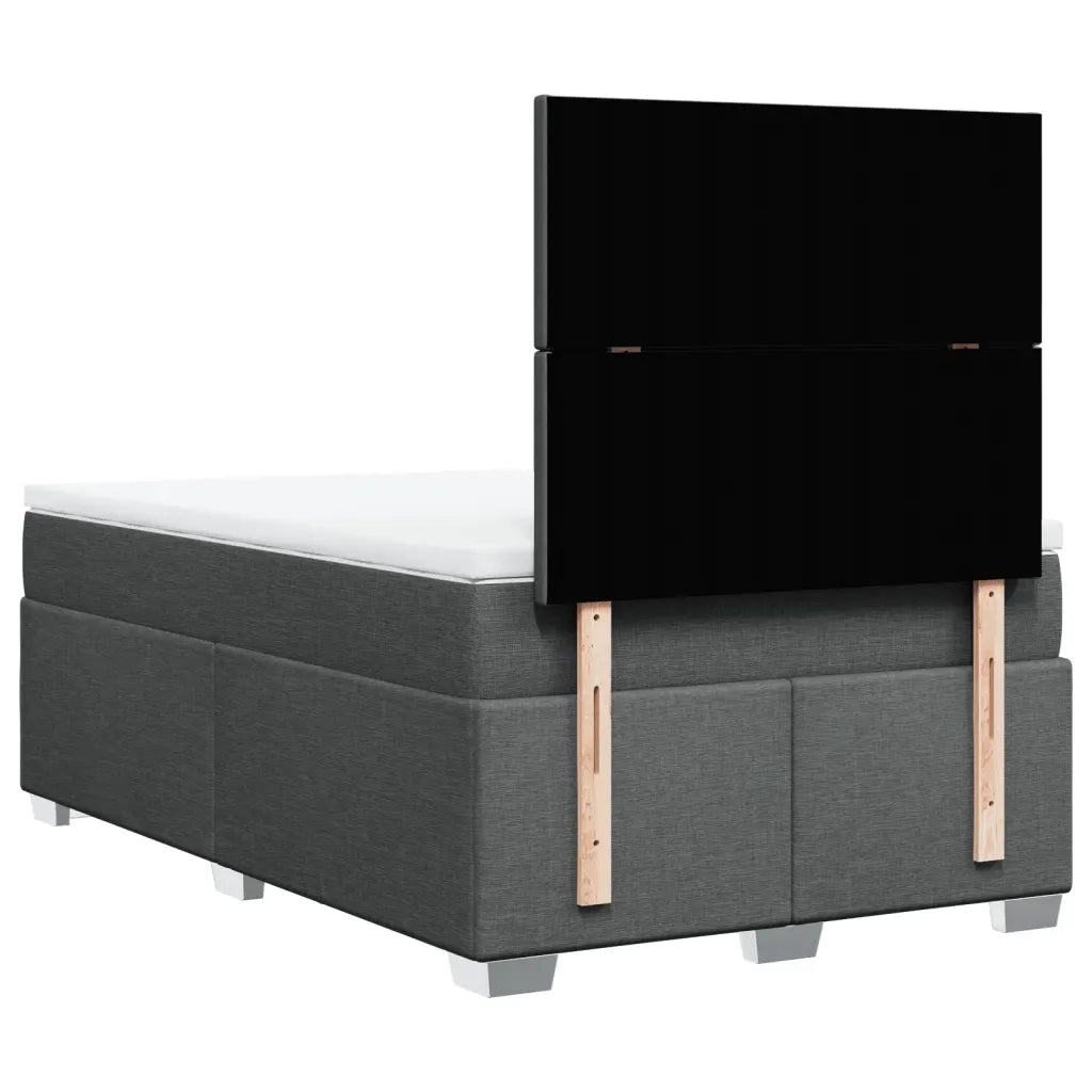 Giroletto a Molle con Materasso Grigio Scuro 120x200 cm Tessuto 3290449