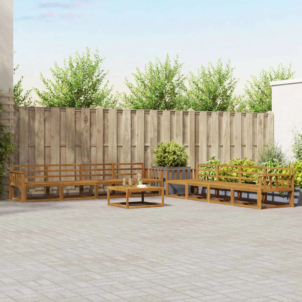 Set di divani da esterno 9 pcs Naturale