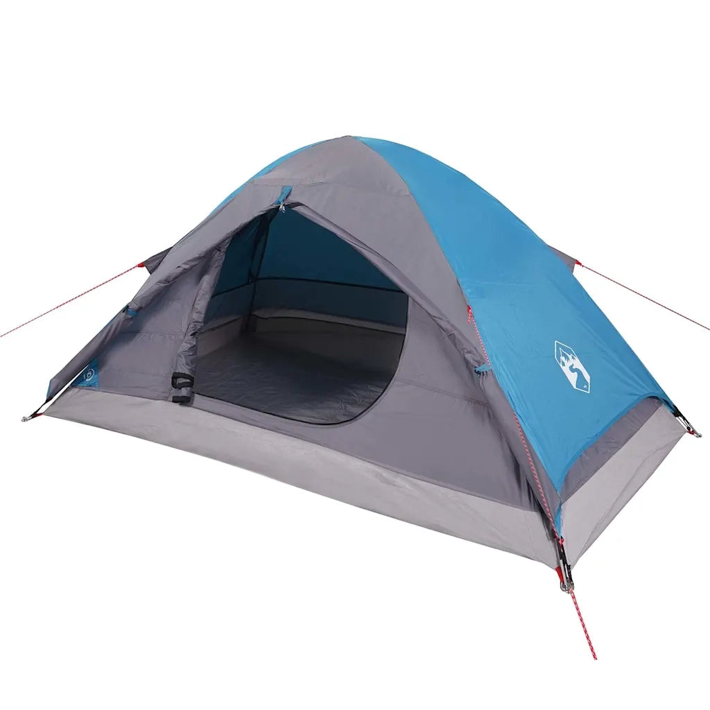 Tenda da Campeggio a Cupola per 2 Persone-Tenda per Escursionismo Blu Impermeabile 394439