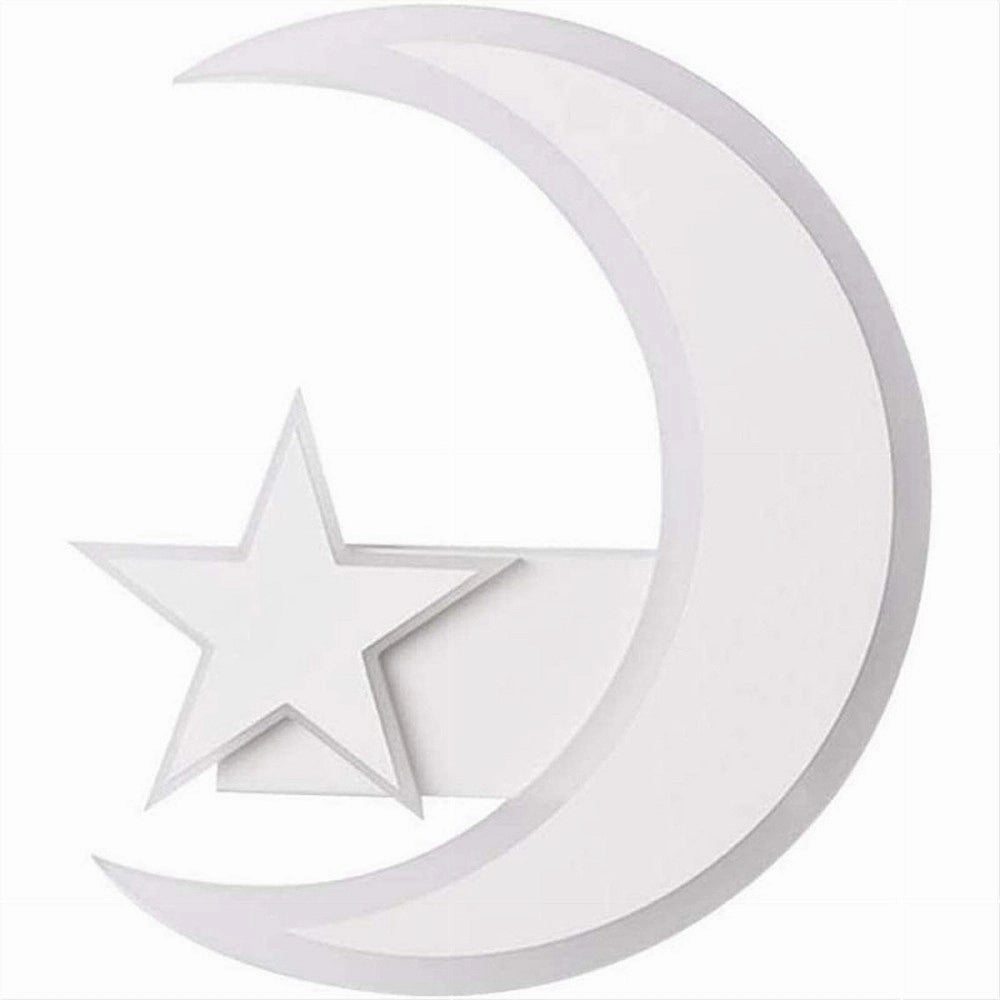 Trade Shop - Applique Lampada Stella E Luna A Led Moderna 11w Tre Colorazione Di Luce E47-3c -