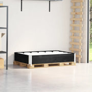 vidaXL Paretale per Pallet Nero 120x80 cm in Legno Massello di Pino