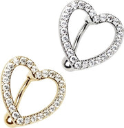 2 pezzi di anelli navelli a forma di cuore - set di piercing navelli per barbiglio e navicella - diamanti navelli galleggianti gioielli (argento oro) - Acciaio inossidabile.